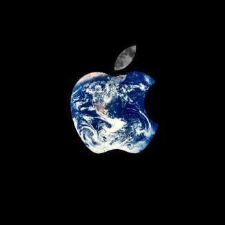 Earth-Shape-Apple-Logo-Blue-Apple-iPAD-iCloud-WallPaper