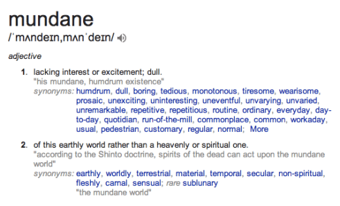 mundane def
