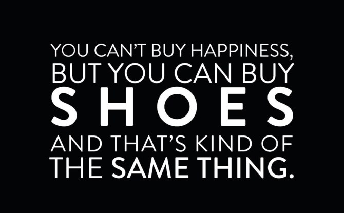 happiness with shoes