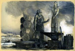 nicolai kochergin_kalevala_15_ilmarinen makes a new wife of silver and gold_01