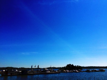 harbour in blue